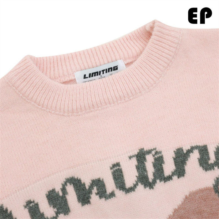 Women Knitted Sweater Pullover Pullover Cardigan Ripped Top