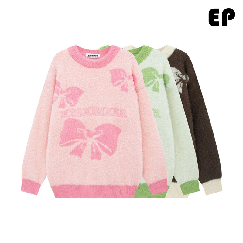 Women Knitted Sweater Pullover Pullover Cardigan Ripped Top