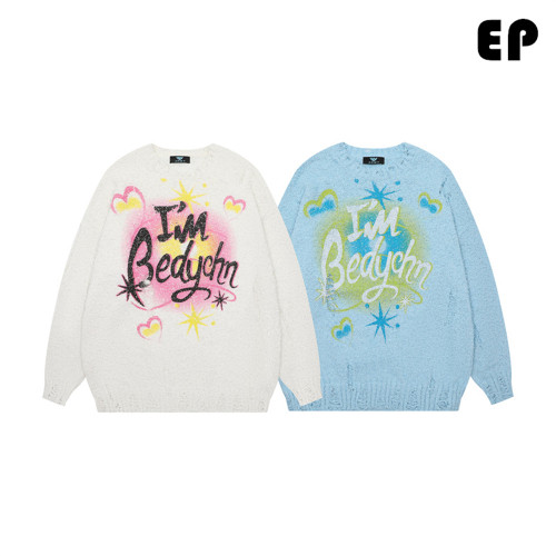 Women Knitted Sweater Pullover Pullover Cardigan Ripped Top