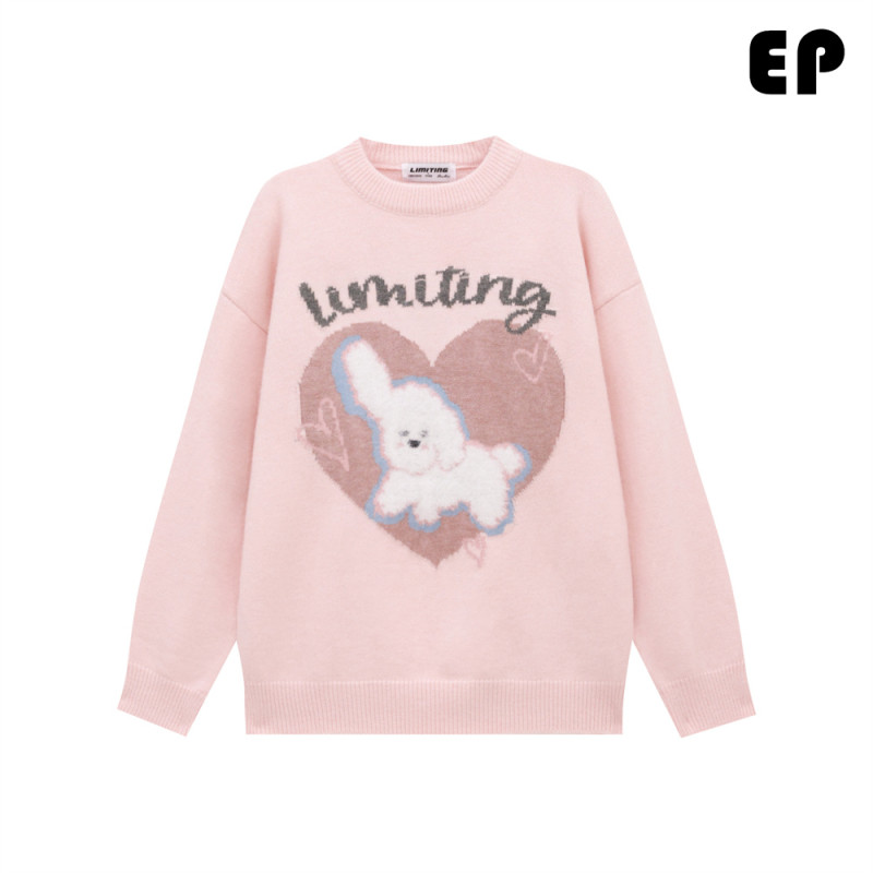 Women Knitted Sweater Pullover Pullover Cardigan Ripped Top