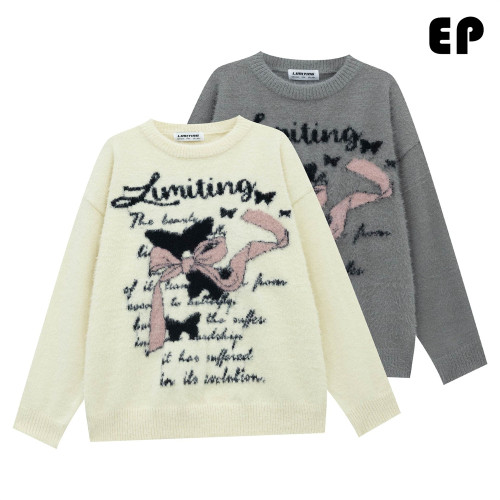 Women Knitted Sweater Pullover Pullover Cardigan Ripped Top