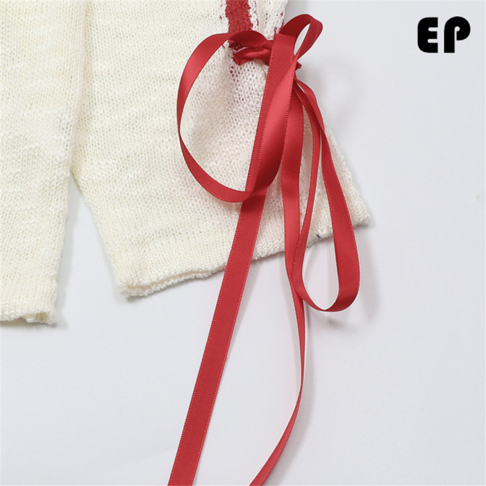 Women Knitted Sweater Pullover Pullover Cardigan Ripped Top