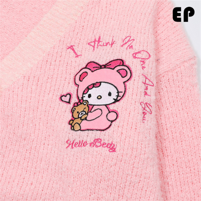 Women Knitted Sweater Pullover Pullover Cardigan Ripped Top