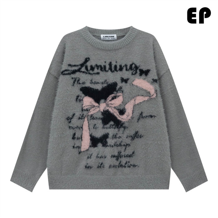 Women Knitted Sweater Pullover Pullover Cardigan Ripped Top