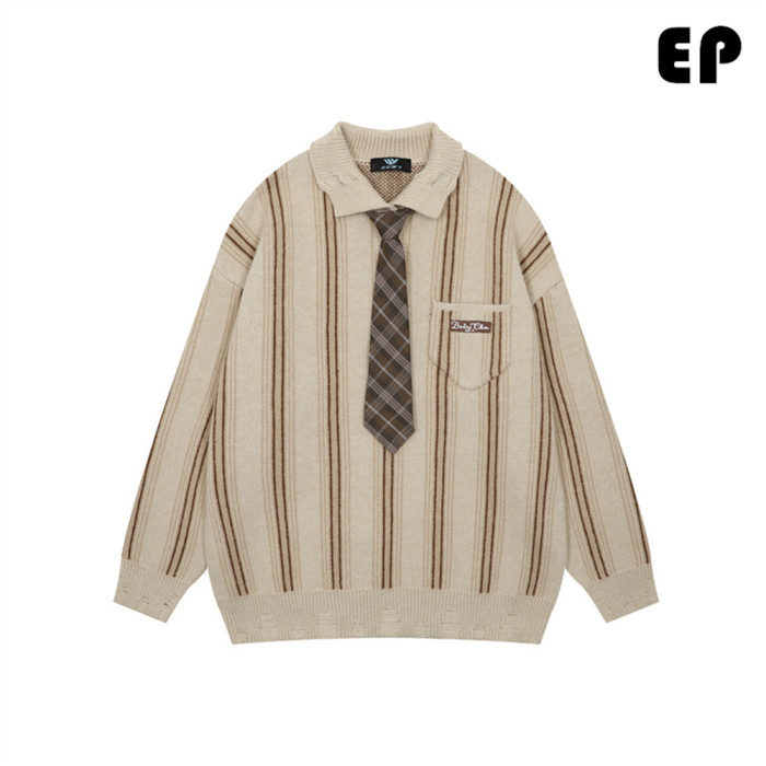 Women Knitted Sweater Pullover Pullover Cardigan Ripped Top