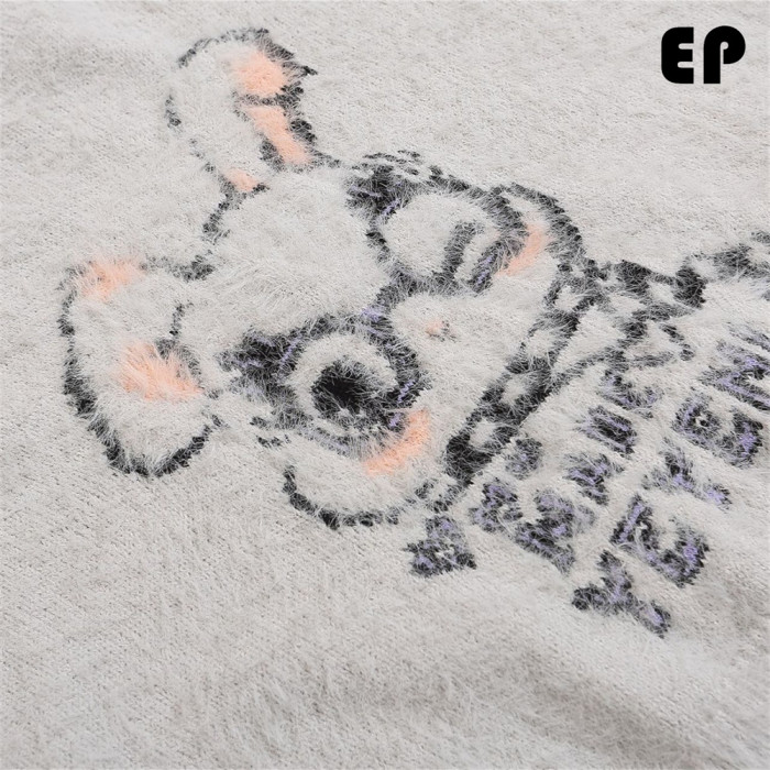 Women Knitted Sweater Pullover Pullover Cardigan Ripped Top