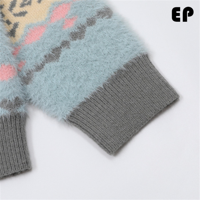 Women Knitted Sweater Pullover Pullover Cardigan Ripped Top