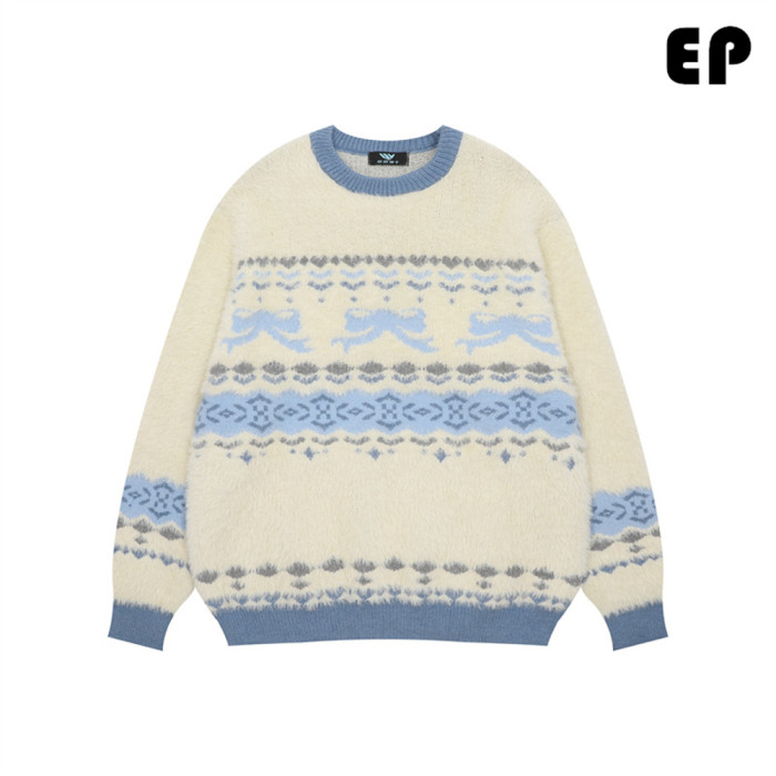 Women Knitted Sweater Pullover Pullover Cardigan Ripped Top