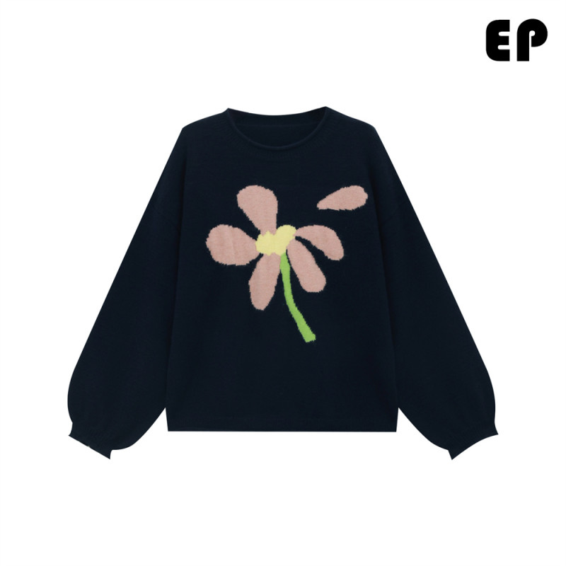 Women Knitted Sweater Pullover Pullover Cardigan Ripped Top