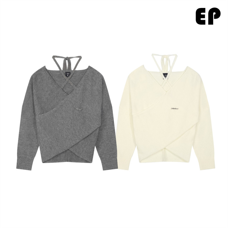 Women Knitted Sweater Pullover Pullover Cardigan Ripped Top