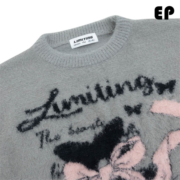 Women Knitted Sweater Pullover Pullover Cardigan Ripped Top