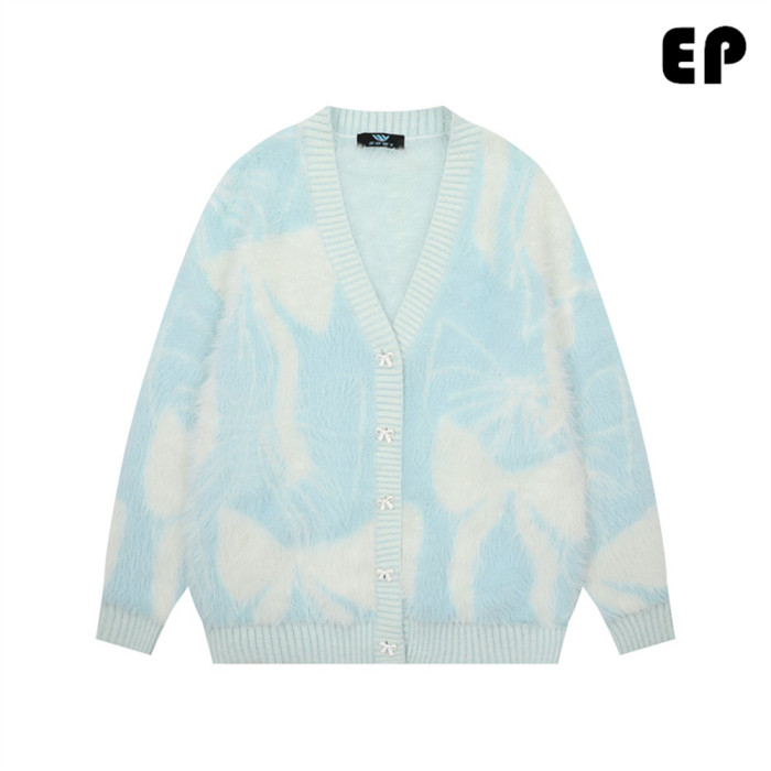 Women Knitted Sweater Pullover Pullover Cardigan Ripped Top