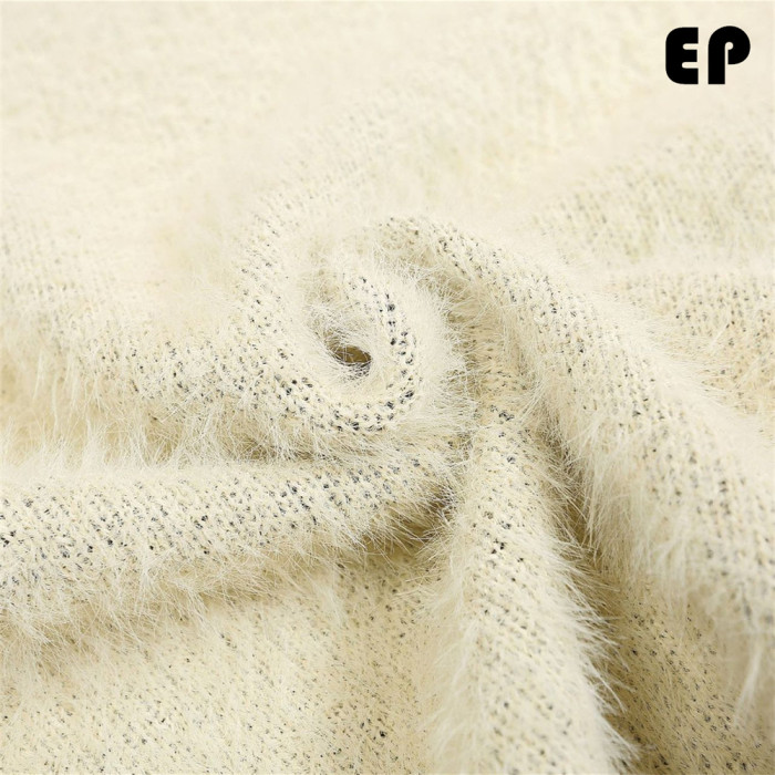 Women Knitted Sweater Pullover Pullover Cardigan Ripped Top