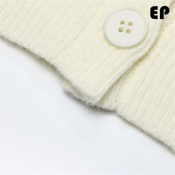 Women Knitted Sweater Pullover Pullover Cardigan Ripped Top