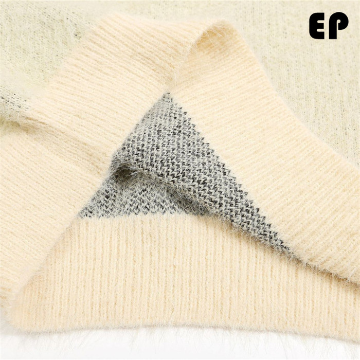 Women Knitted Sweater Pullover Pullover Cardigan Ripped Top