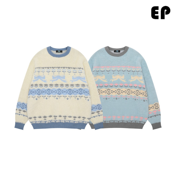 Women Knitted Sweater Pullover Pullover Cardigan Ripped Top