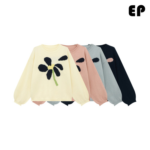 Women Knitted Sweater Pullover Pullover Cardigan Ripped Top