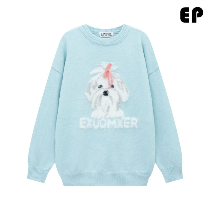 Women Knitted Sweater Pullover Pullover Cardigan Ripped Top