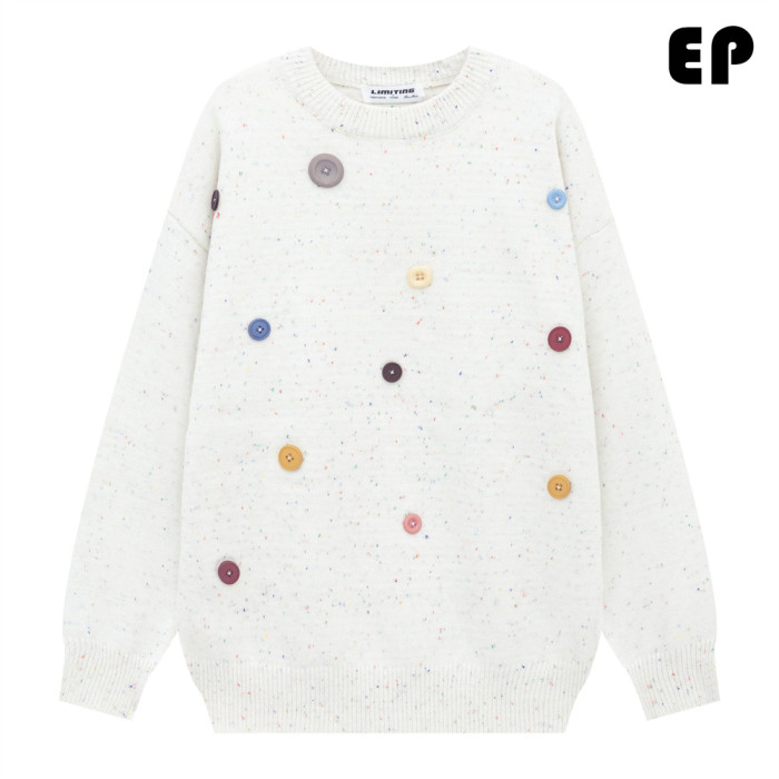 Women Knitted Sweater Pullover Pullover Cardigan Ripped Top