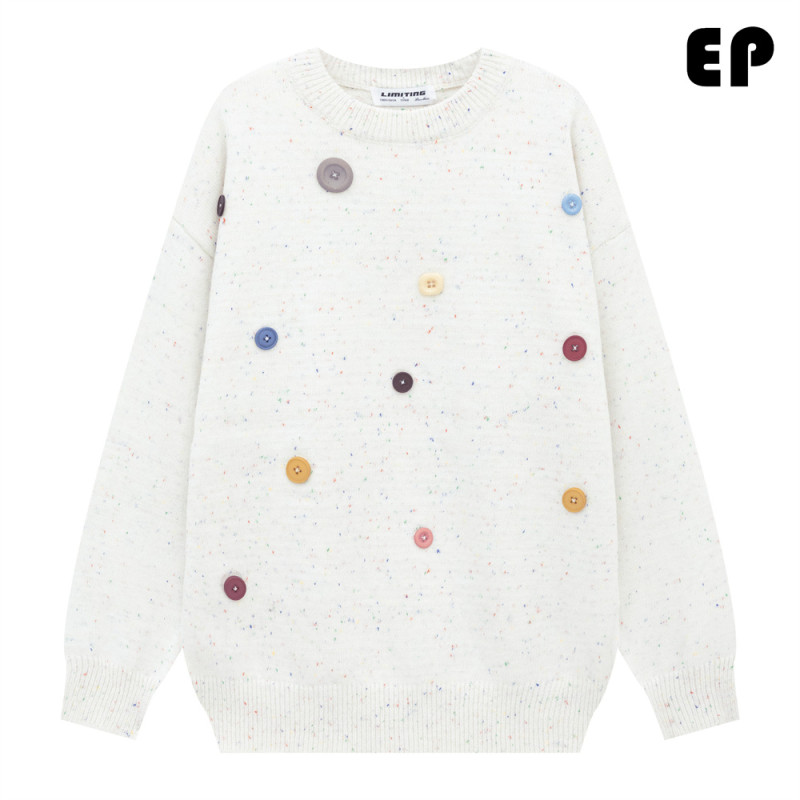 Women Knitted Sweater Pullover Pullover Cardigan Ripped Top