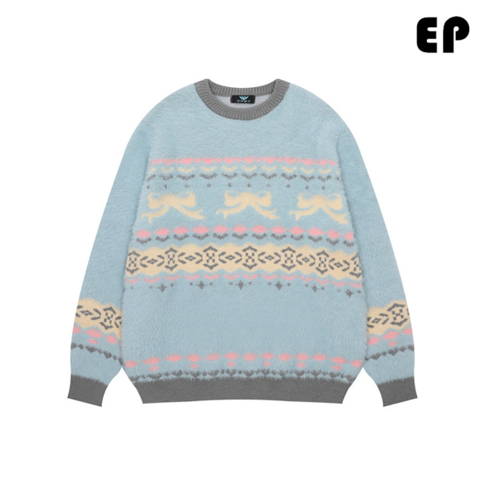 Women Knitted Sweater Pullover Pullover Cardigan Ripped Top