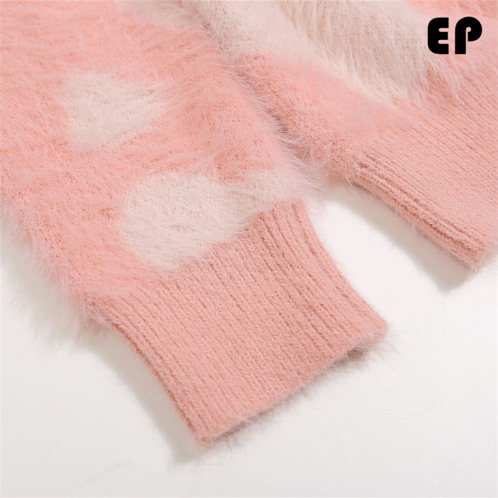 Women Knitted Sweater Pullover Pullover Cardigan Ripped Top