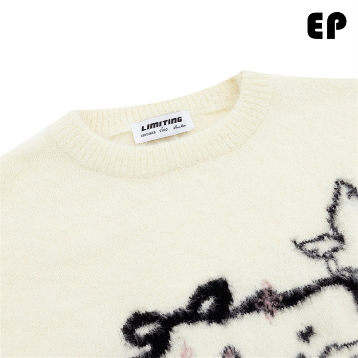 Women Knitted Sweater Pullover Pullover Cardigan Ripped Top