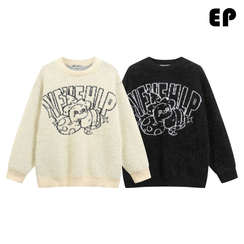 Women Knitted Sweater Pullover Pullover Cardigan Ripped Top