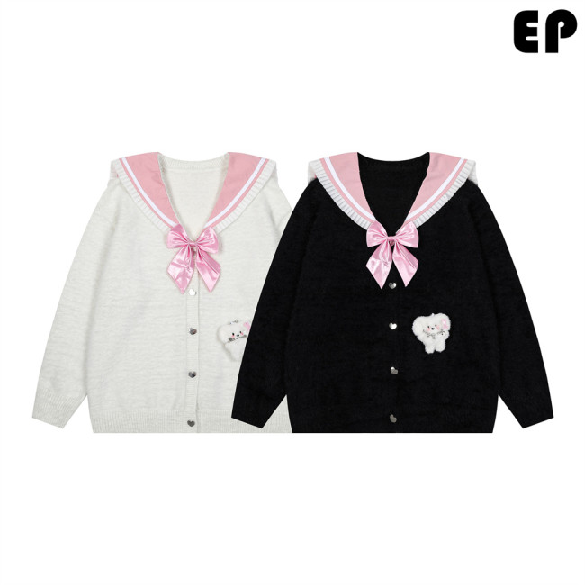 Women Knitted Sweater Pullover Pullover Cardigan Ripped Top