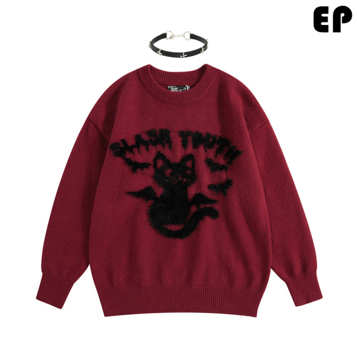 Women Knitted Sweater Pullover Pullover Cardigan Ripped Top