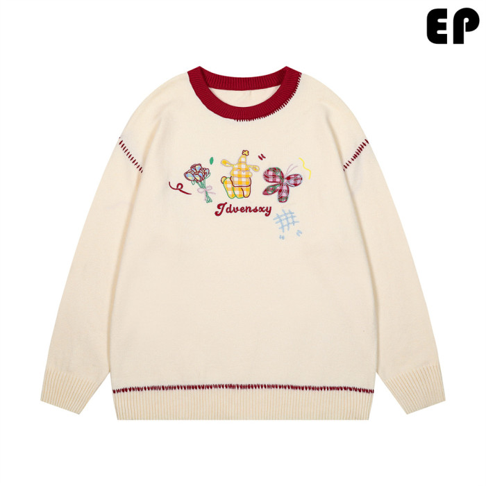 Women Knitted Sweater Pullover Pullover Cardigan Ripped Top