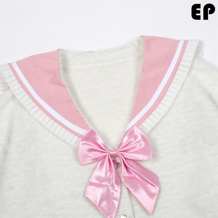 Women Knitted Sweater Pullover Pullover Cardigan Ripped Top