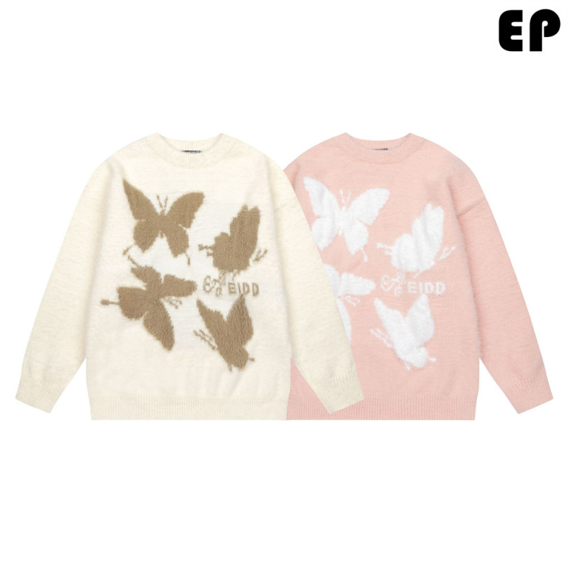 Women Knitted Sweater Pullover Pullover Cardigan Ripped Top