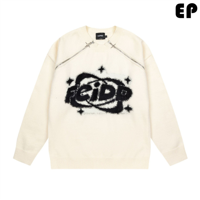 Women Knitted Sweater Pullover Pullover Cardigan Ripped Top