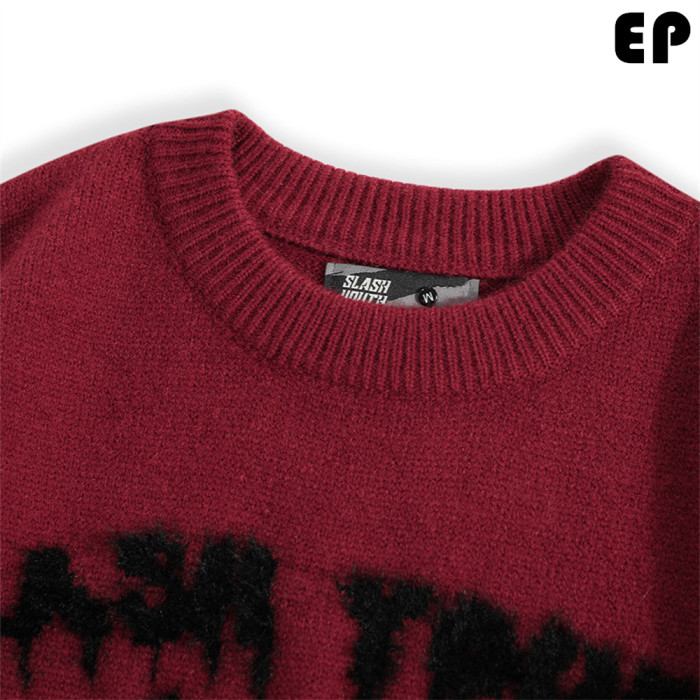 Women Knitted Sweater Pullover Pullover Cardigan Ripped Top