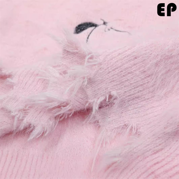 Women Knitted Sweater Pullover Pullover Cardigan Ripped Top