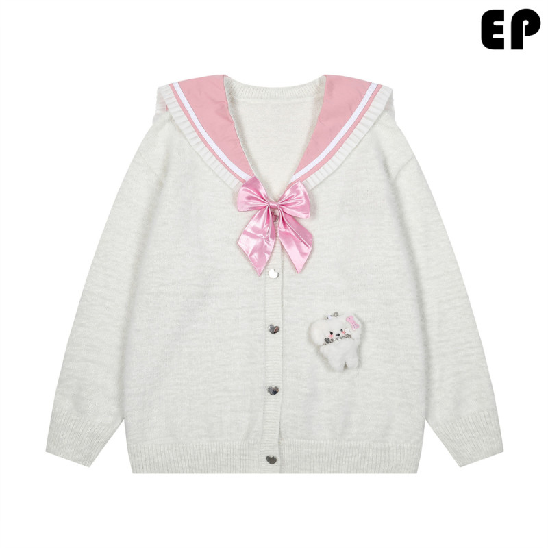 Women Knitted Sweater Pullover Pullover Cardigan Ripped Top