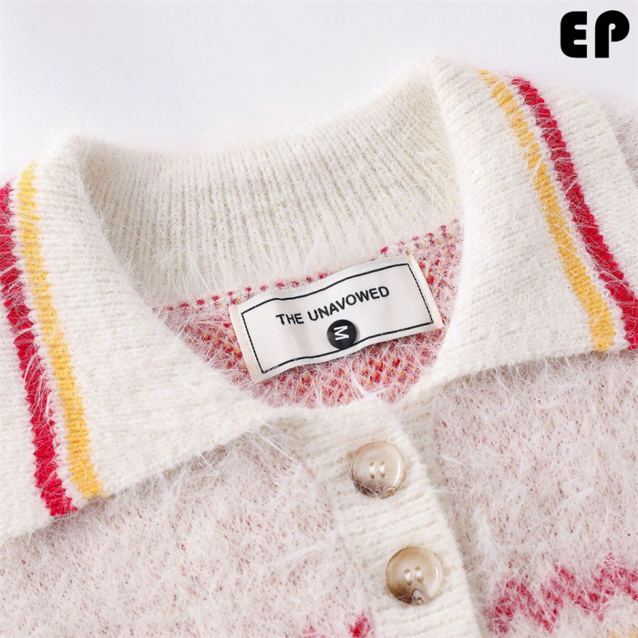 Women Knitted Sweater Pullover Pullover Cardigan Ripped Top