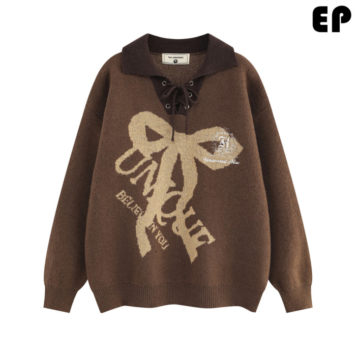 Women Knitted Sweater Pullover Pullover Cardigan Ripped Top