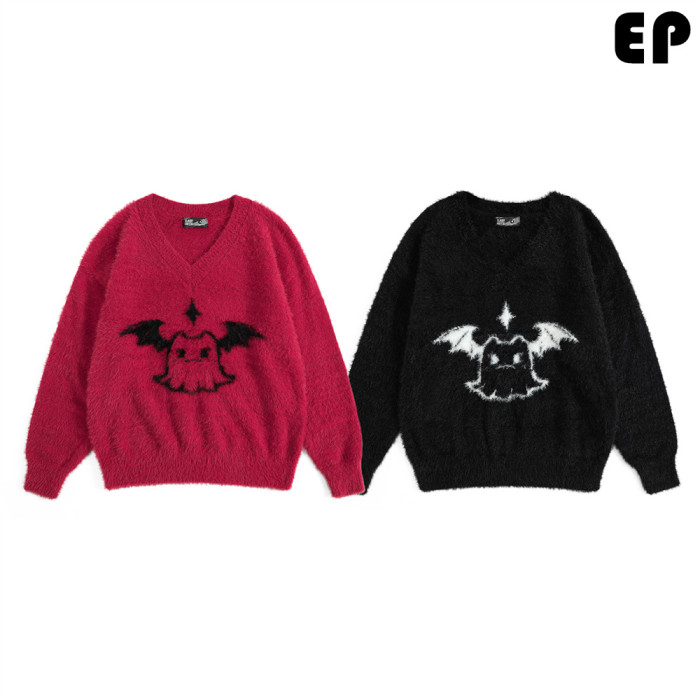 Women Knitted Sweater Pullover Pullover Cardigan Ripped Top