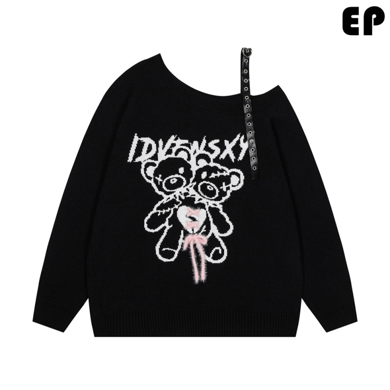 Women Knitted Sweater Pullover Pullover Cardigan Ripped Top