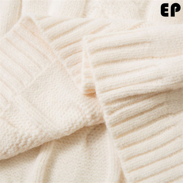 Women Knitted Sweater Pullover Pullover Cardigan Ripped Top