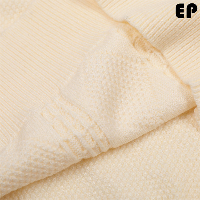 Women Knitted Sweater Pullover Pullover Cardigan Ripped Top