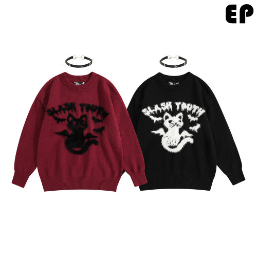 Women Knitted Sweater Pullover Pullover Cardigan Ripped Top