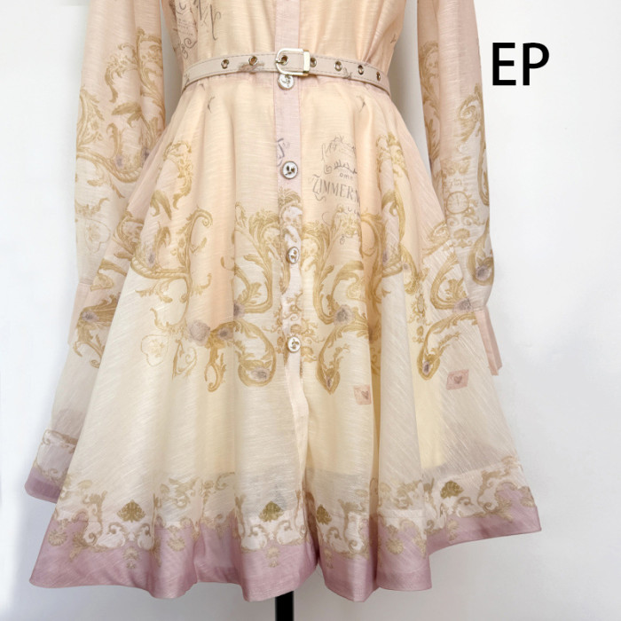 Women French Elegant Floral Print Midi Dress Summer Dress