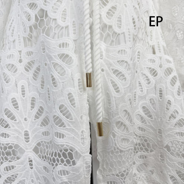 Women Elegent Lace Shirt Dress Long sleeve Collared Mini Dress Summer Dress