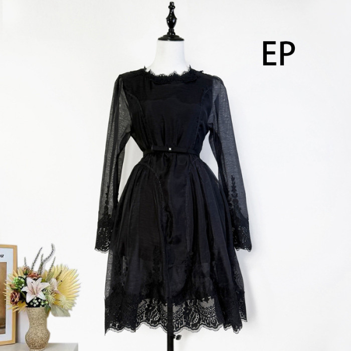 Women French Elegant Floral Print Midi Dress Summer Dress