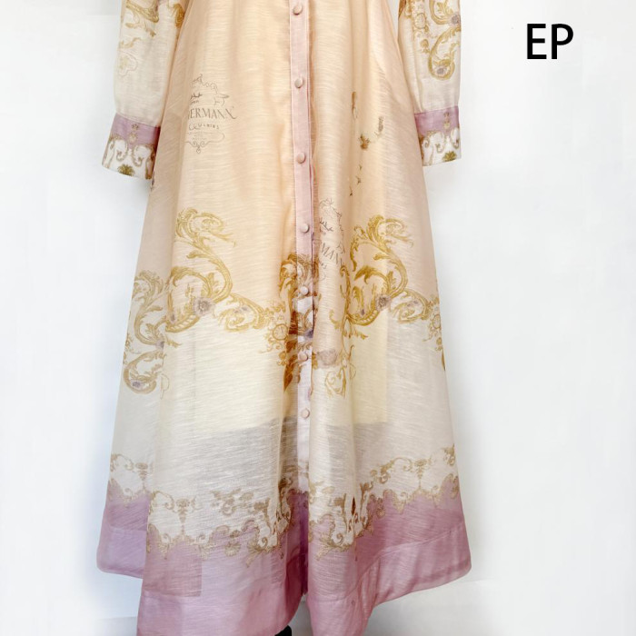 Women French Elegant Floral Print Maxi Dress Summer Long Dress