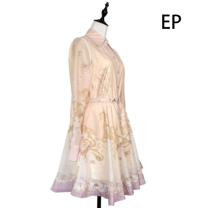 Women French Elegant Floral Print Midi Dress Summer Dress