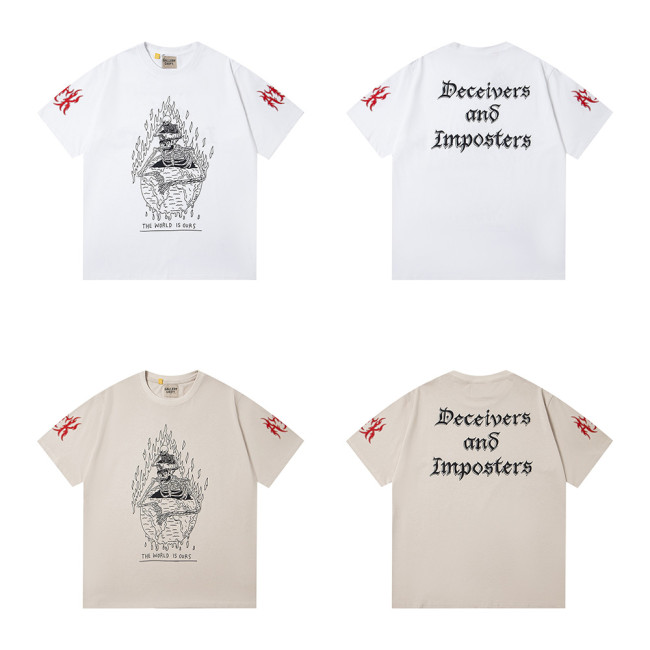 Vintage Oversized Graphic T-shirt Cotton Crewneck Tee Retro Streetwear Tops for Men Women Unisex